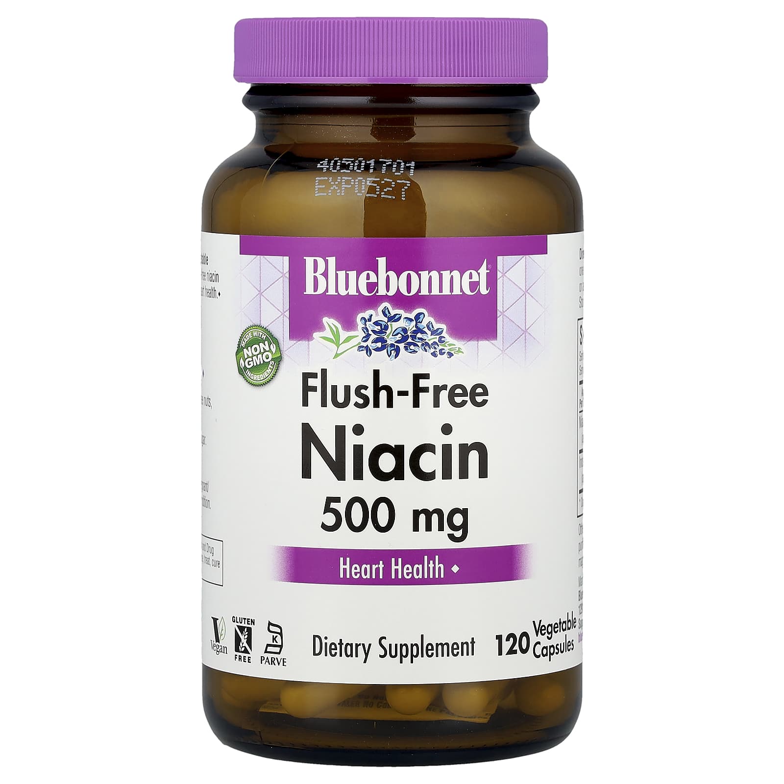Bluebonnet Nutrition, Flush-Free Niacin, 120 Vegetable Capsules