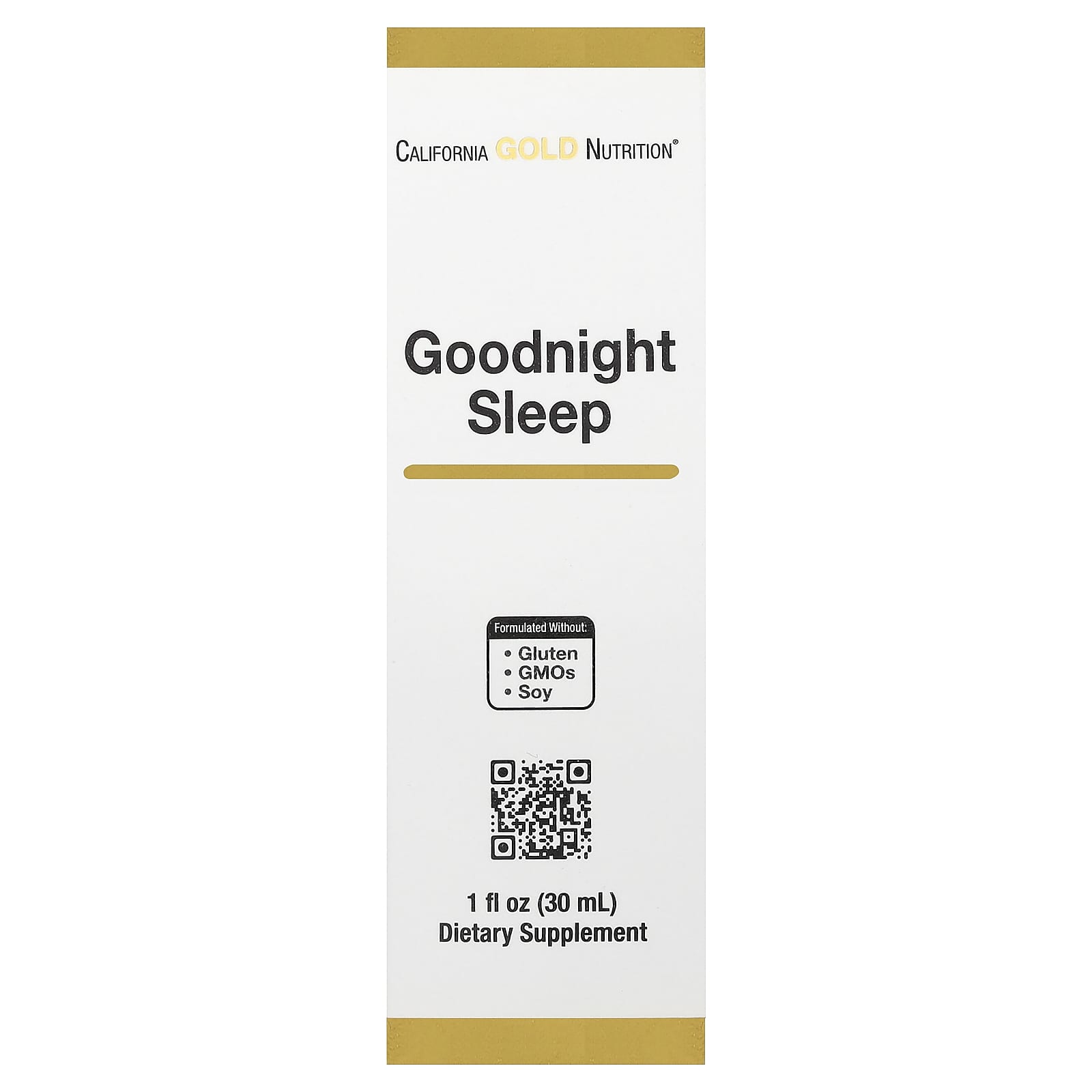 California Gold Nutrition, Goodnight Sleep with Proprietary Blend of Fresh Milky Oat Seed, Fresh St. John's Wort Flowering Herb, Fresh Skullcap Herb and Passion Flower Herb, 1 fl oz (30 ml)