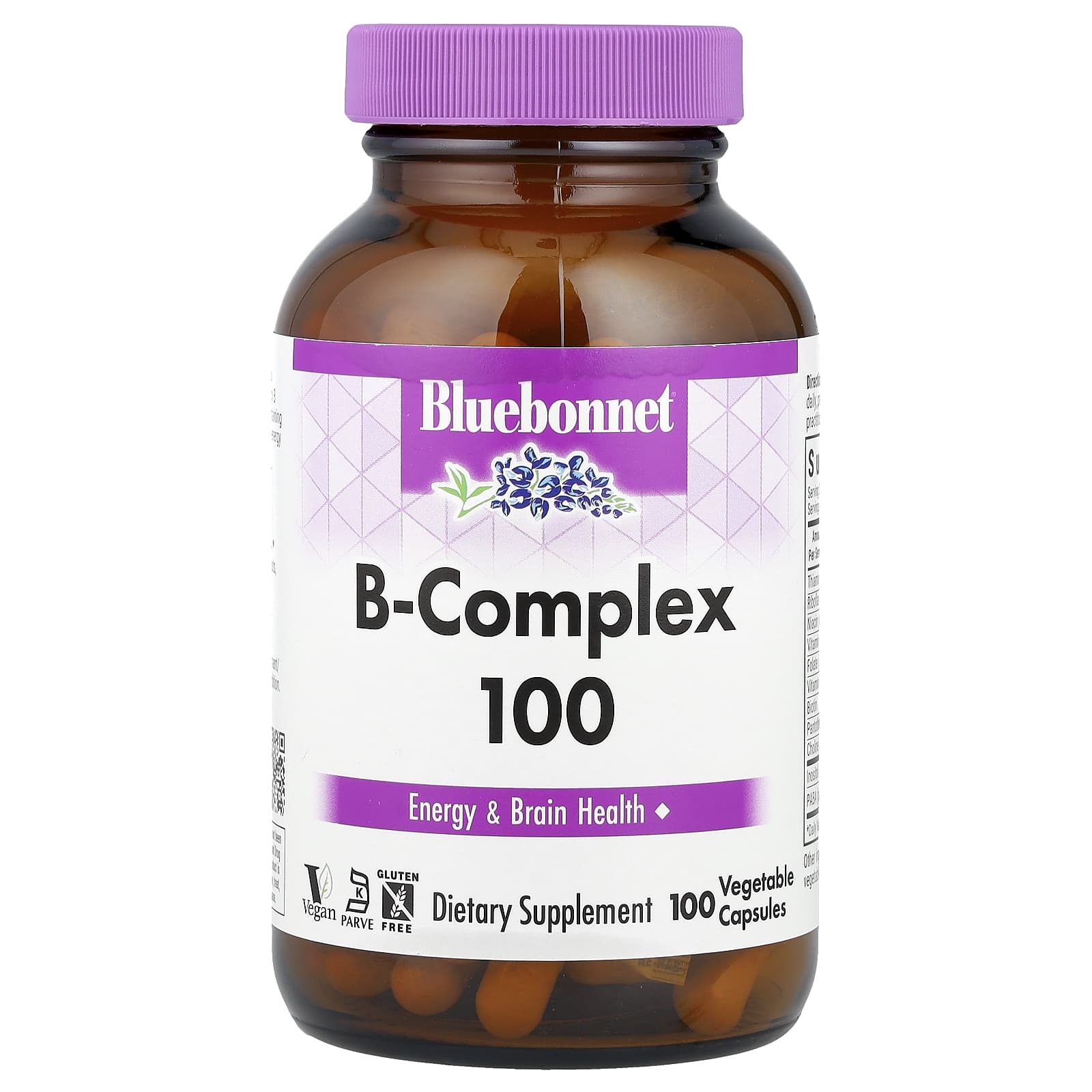 Bluebonnet Nutrition, B-Complex 100, 100 Vegetable Capsules