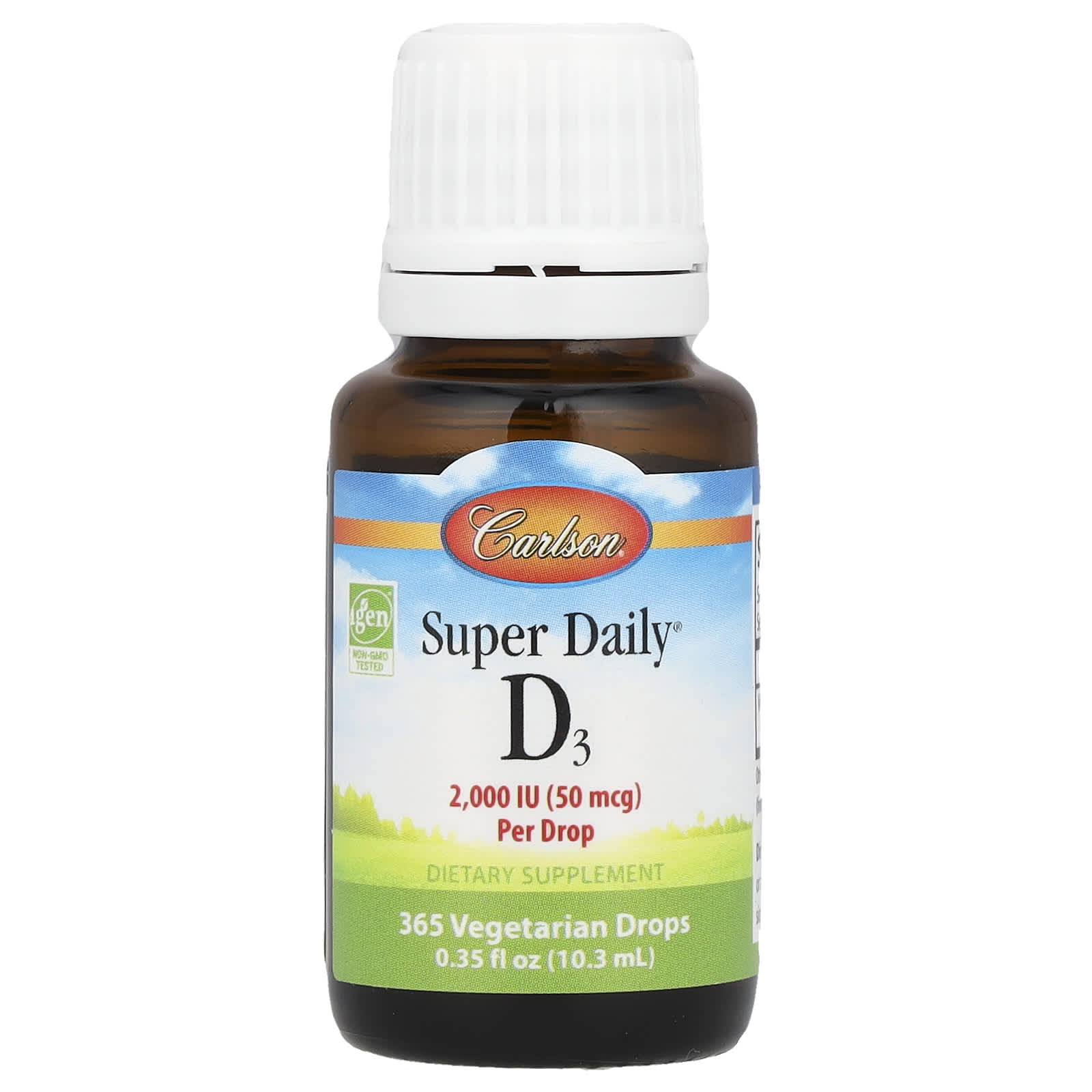 Carlson, Super Daily® D3, 50 mcg (2,000 IU), 0.35 fl oz (10.3 ml)
