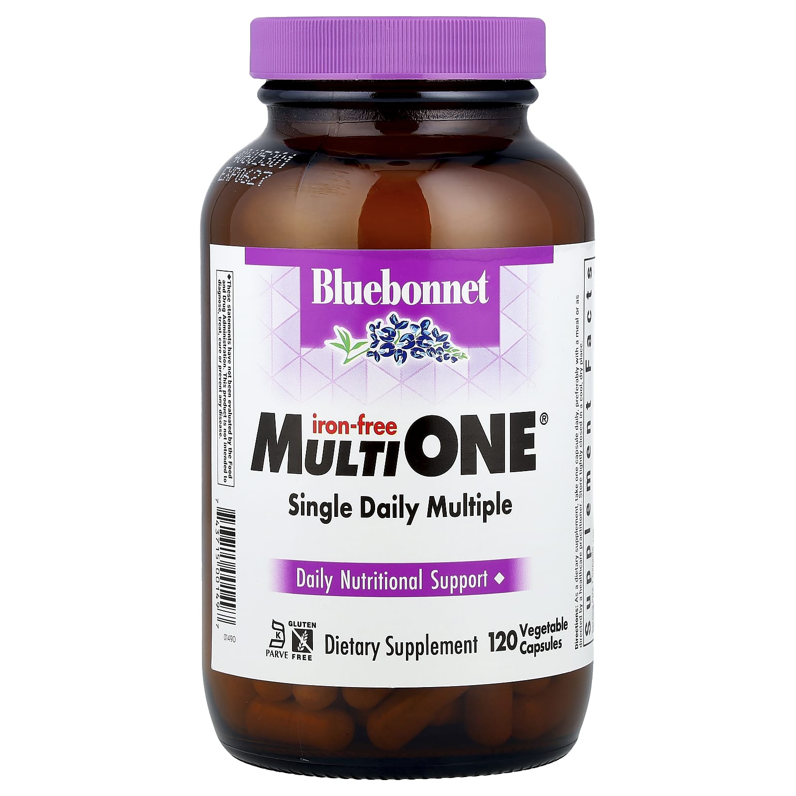 Bluebonnet Nutrition, MultiONE®, Single Daily Multiple, Iron-Free, 120 Vegetable Capsules