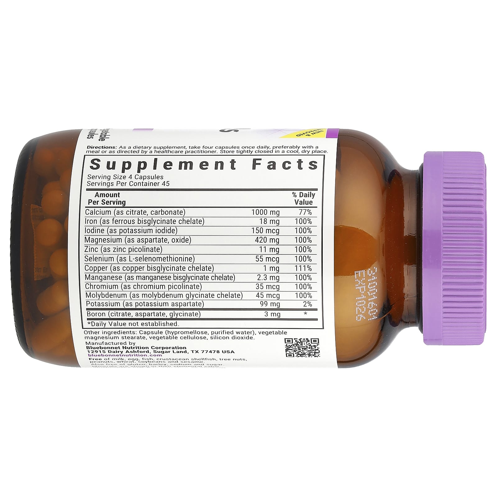 Bluebonnet Nutrition, Multiminerals & Boron, 180 Vegetable Capsules