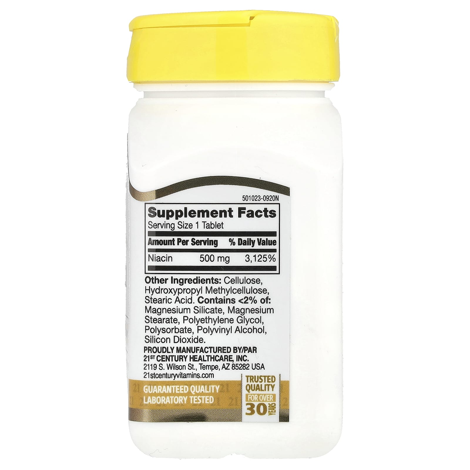 21st Century, Prolonged Release Niacin, 500 mg, 100 Tablets