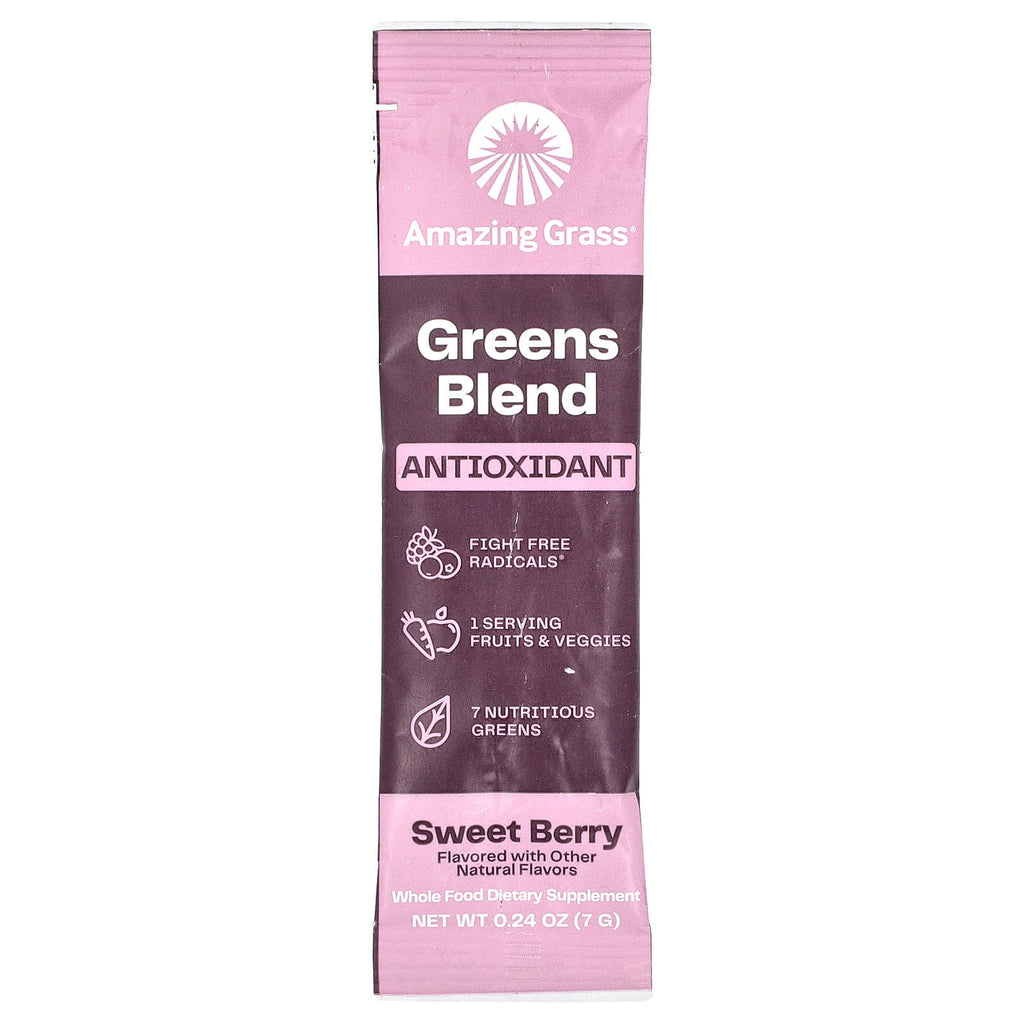 Amazing Grass, Greens Blend, Antioxidant, Sweet Berry, 15 Packets, 0.24 oz (7 g) Each