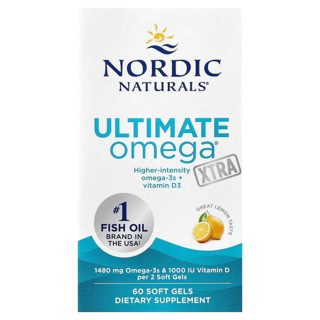Nordic Naturals, Ultimate Omega® Xtra, Lemon, 60 Soft Gels