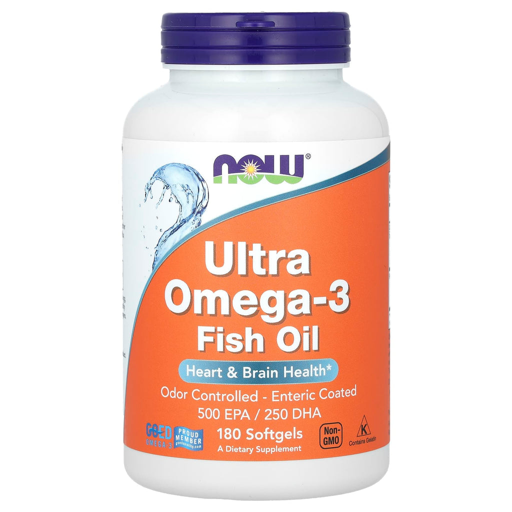 NOW Foods, Ultra Omega-3 Fish Oil, 180 Softgels