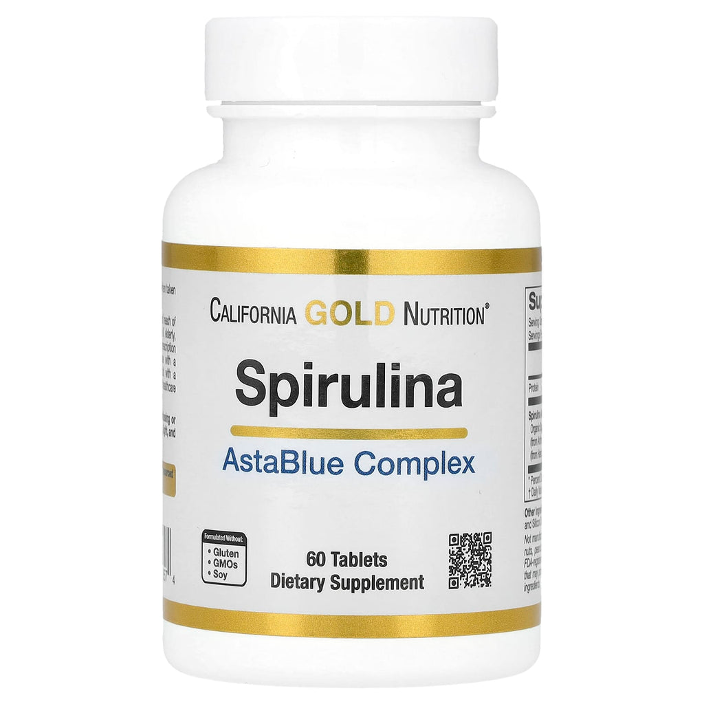 California Gold Nutrition, Spirulina, Organic AstaBlue Complex Blend, 60 Tablets