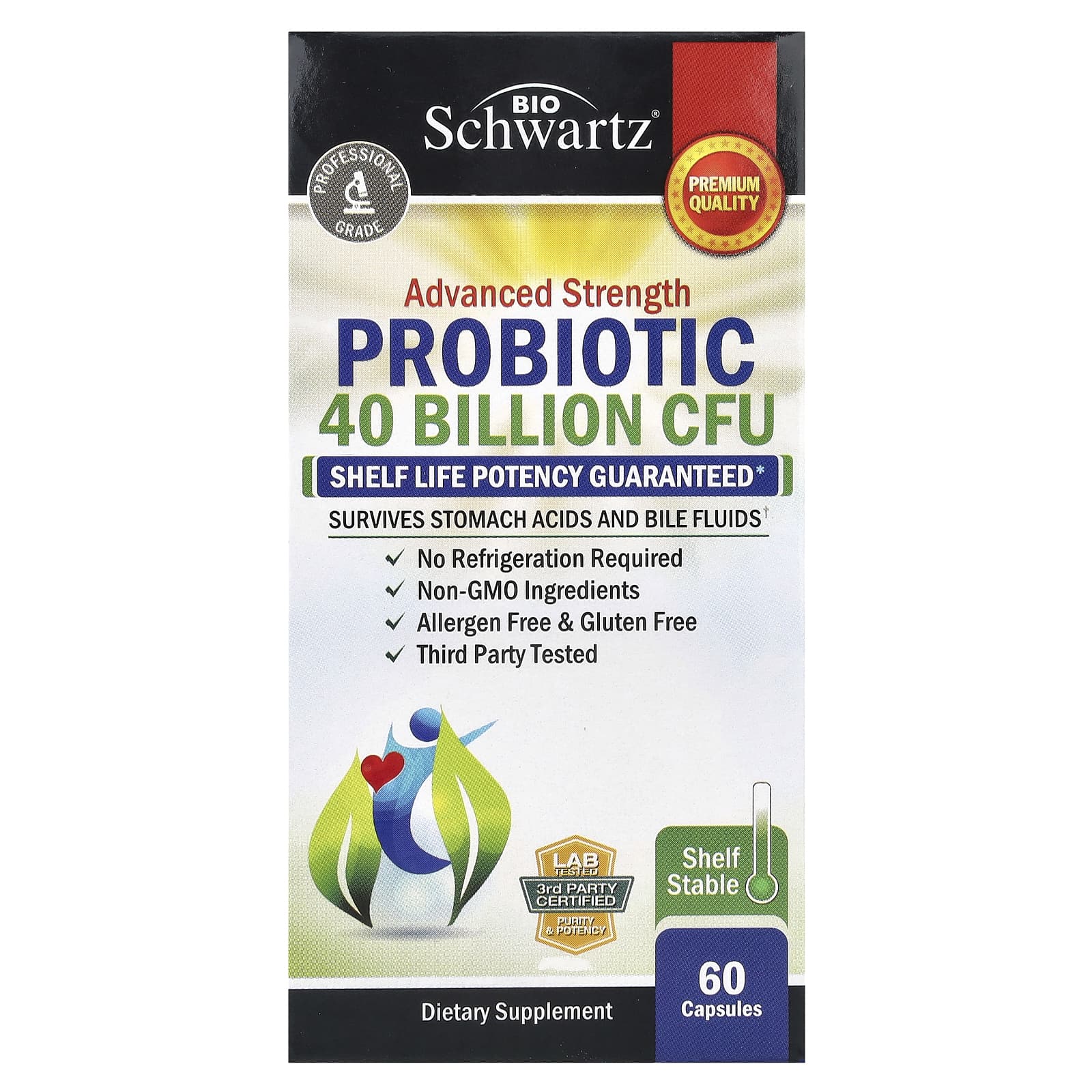 BioSchwartz, Advanced Strength Probiotic, 60 Capsules