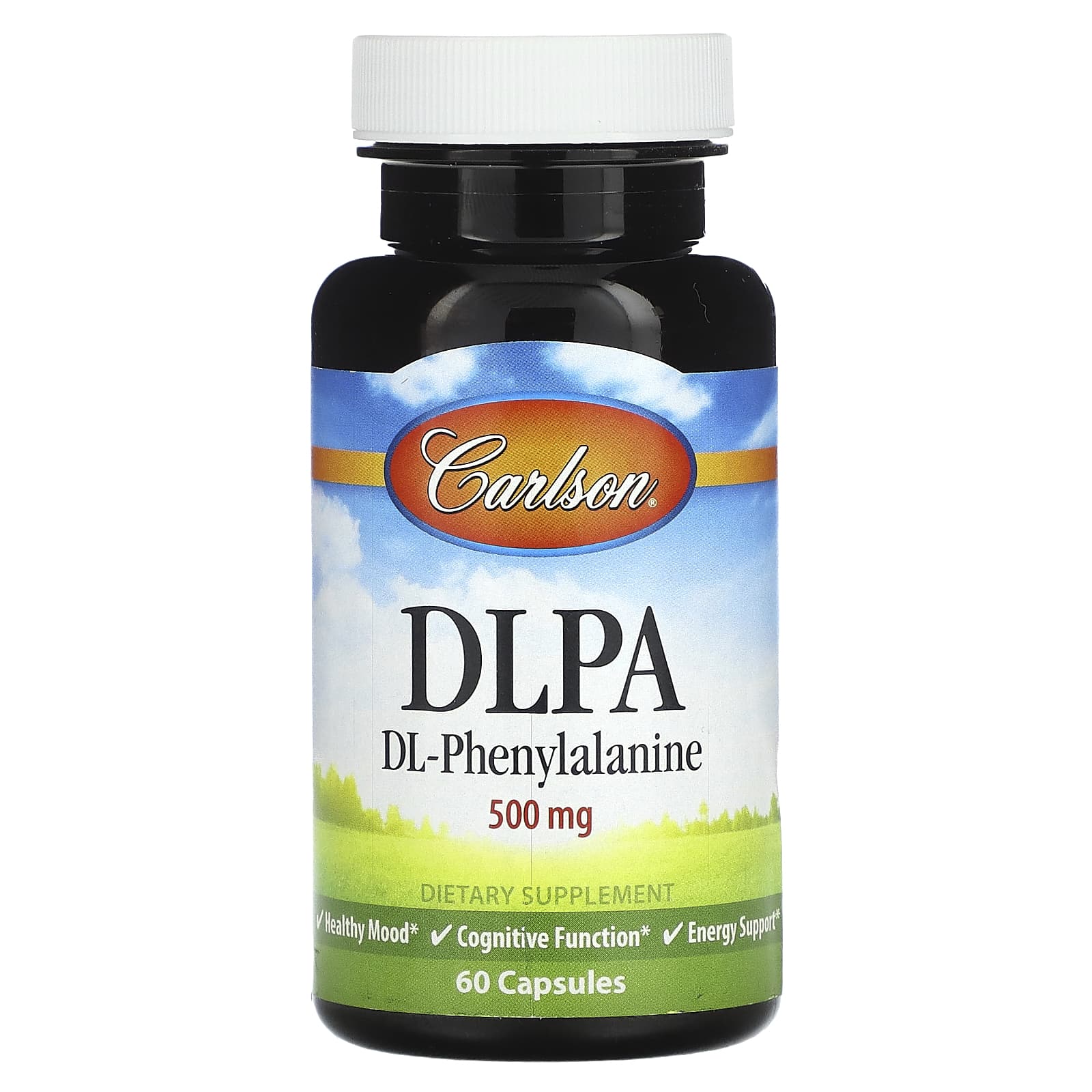 Carlson, DLPA, DL-Phenylalanine, 500 mg, 60 Capsules