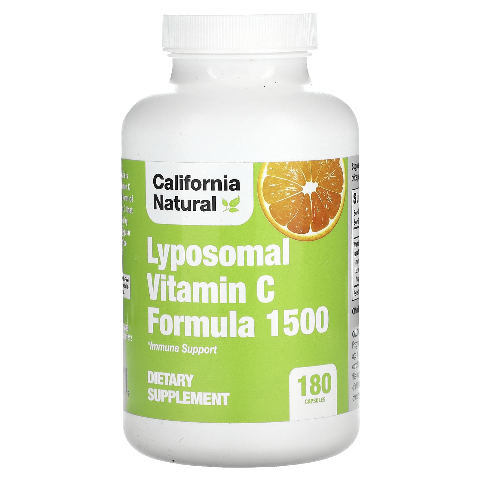 California Natural, Lyposomal Vitamin C Formula 1500, 180 Capsules 