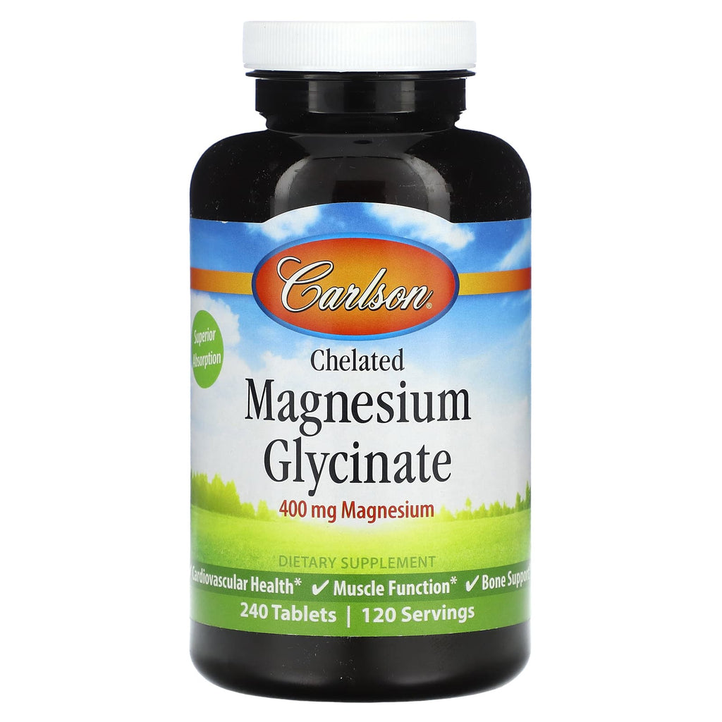 Carlson, Chelated Magnesium Glycinate, 240 Tablets (200 mg per Tablet)
