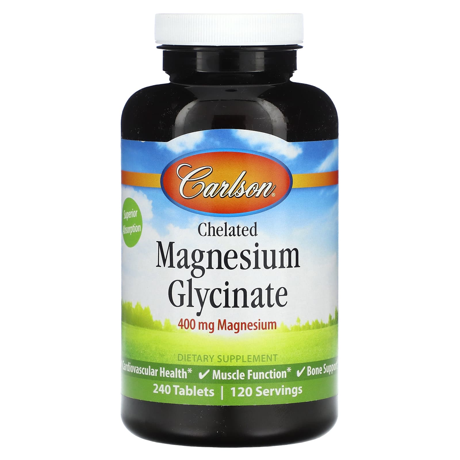 Carlson, Chelated Magnesium Glycinate, 240 Tablets (200 mg per Tablet)