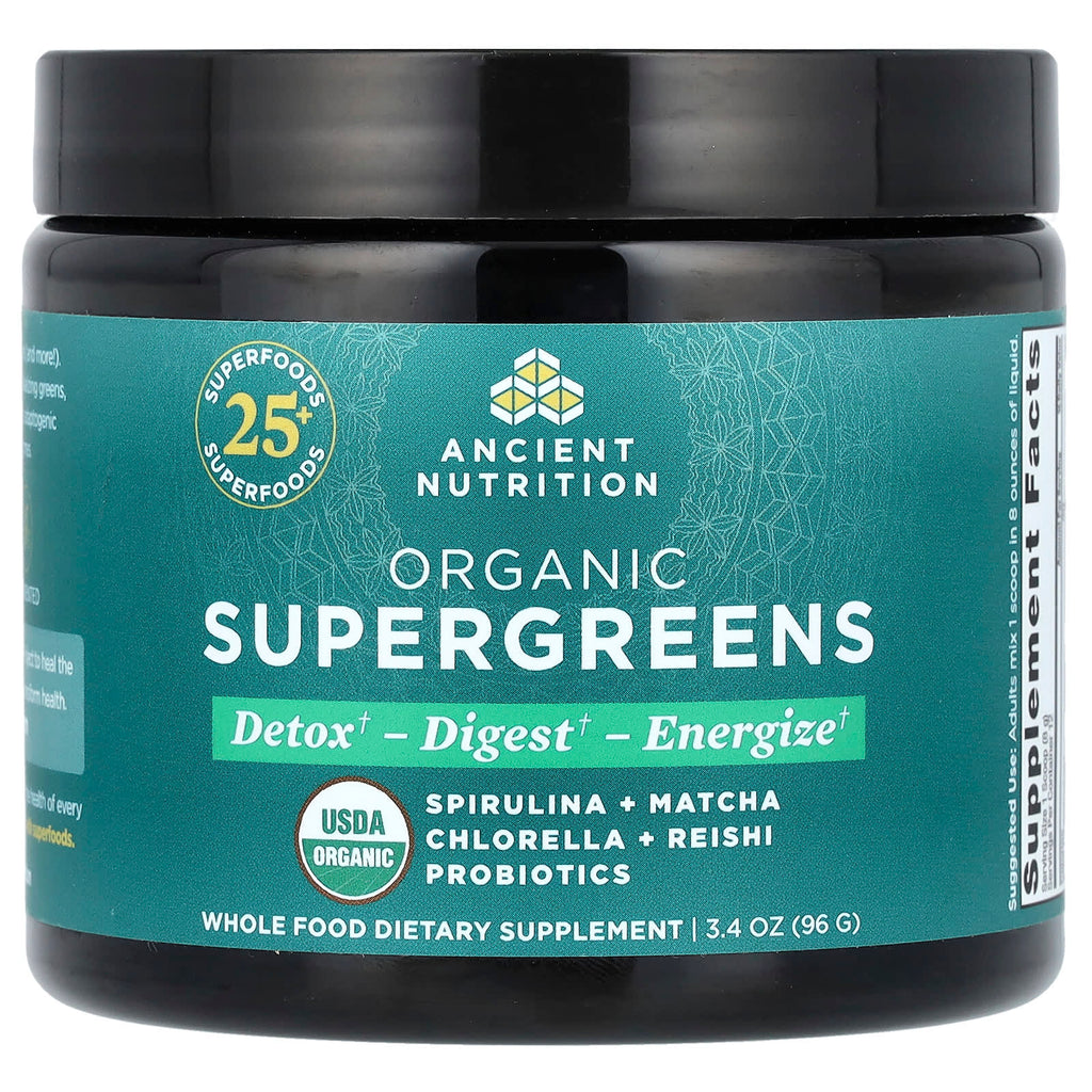 Ancient Nutrition, Organic SuperGreens, 3.4 oz (96 g)