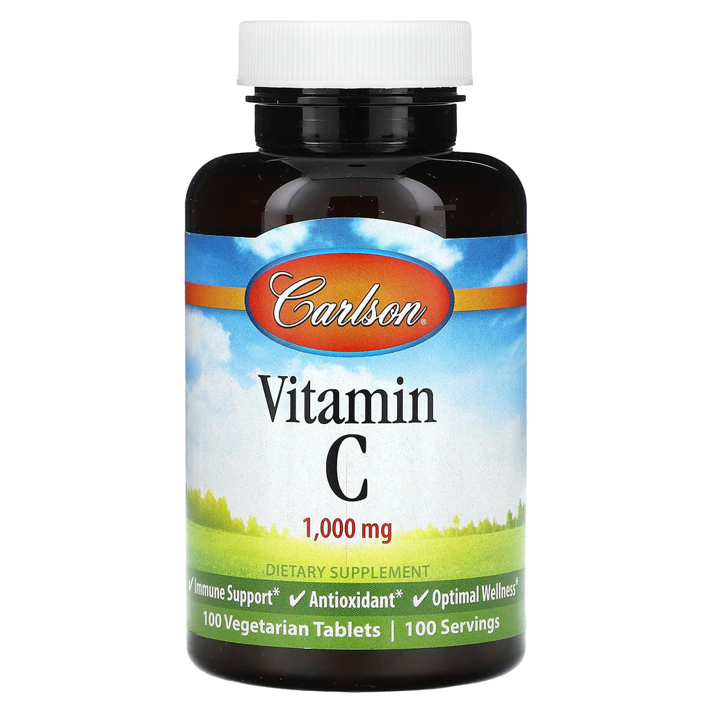 Carlson, Vitamin C, 1,000 mg, 100 Vegetarian Tablets