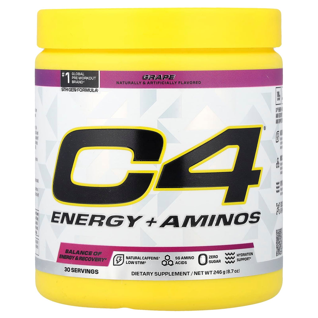 C4 / Cellucor, C4® Energy + Aminos, Grape, 8.7 oz (246 g)