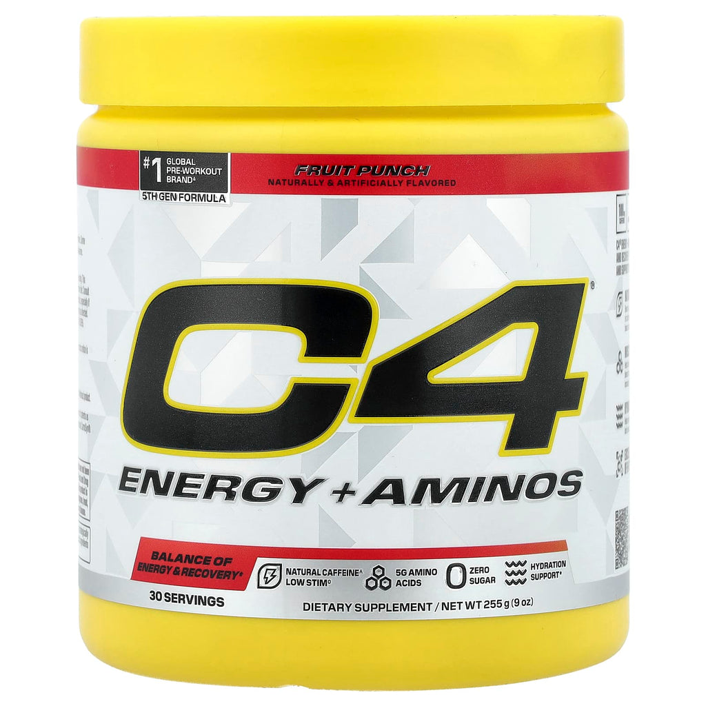 C4 / Cellucor, C4® Energy + Aminos, Fruit Punch, 9 oz (255 g)