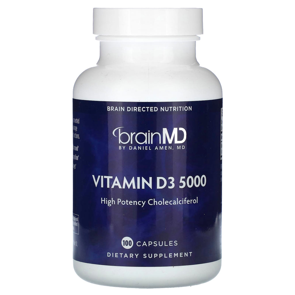 BrainMD, Vitamin D3 5000, 125 mcg (5,000 IU), 100 Capsules