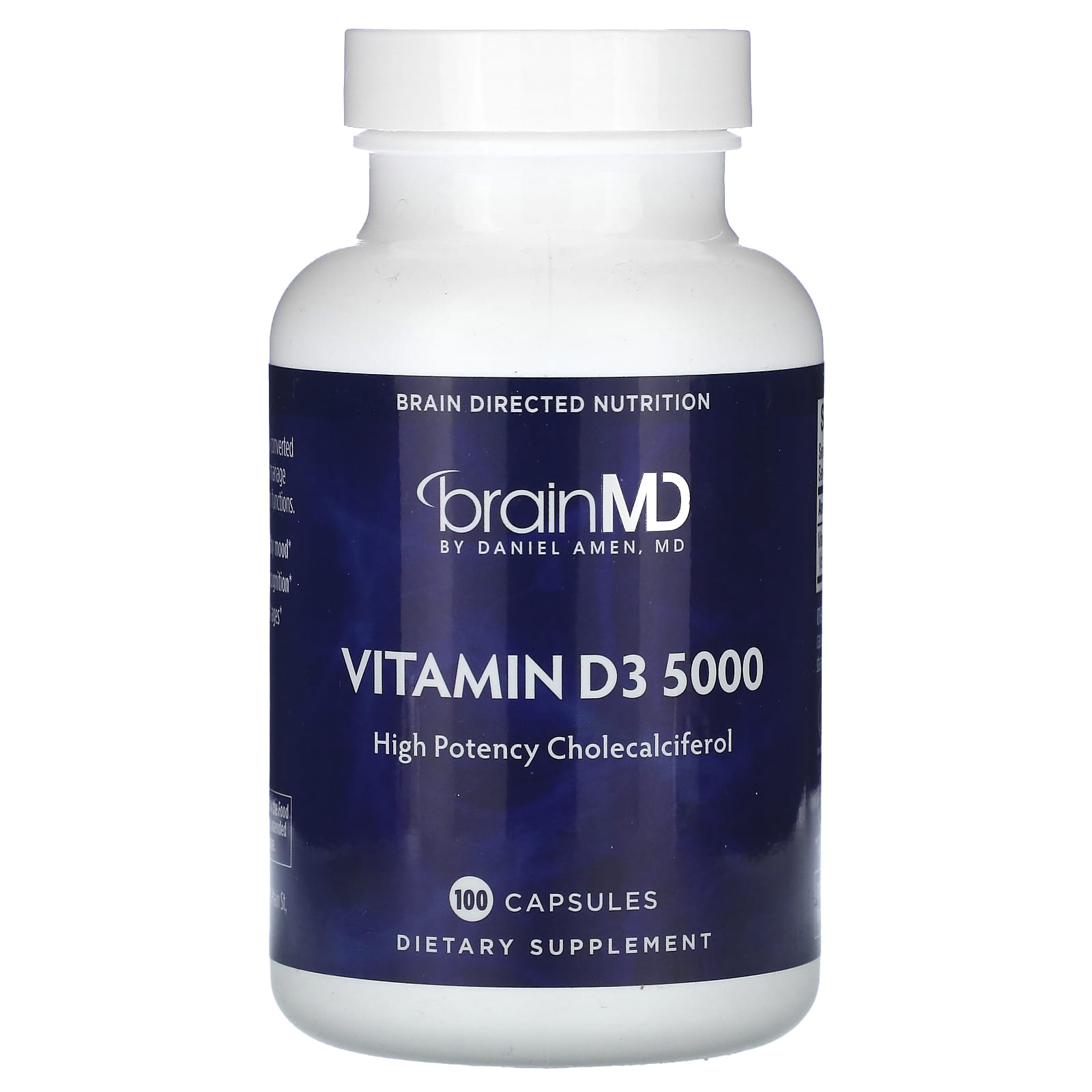 BrainMD, Vitamin D3 5000, 125 mcg (5,000 IU), 100 Capsules