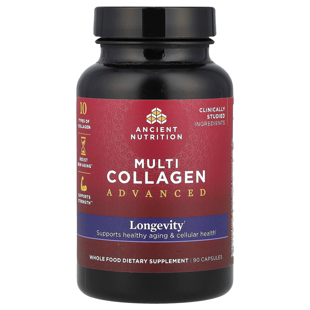 Ancient Nutrition, Multi Collagen Advanced, Longevity, 90 Capsules