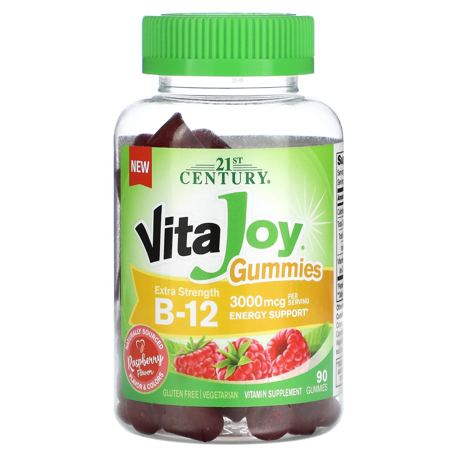 21st Century, VitaJoy® B-12 Gummies, Raspberry, 90 Gummies (1500 mcg per Gummy)