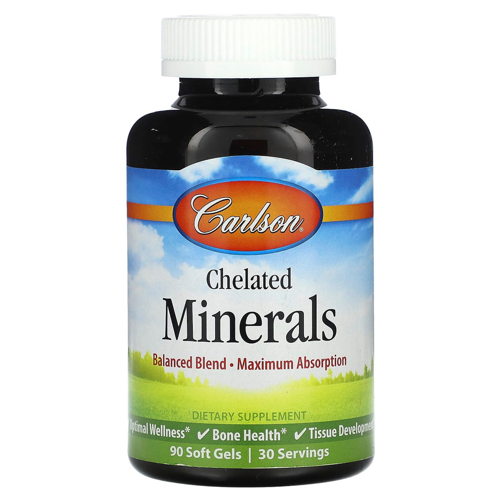 Carlson, Chelated Minerals, 90 Soft Gels