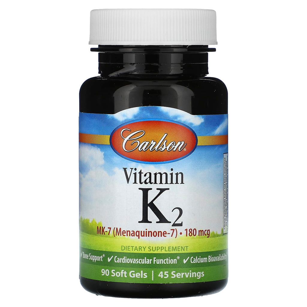 Carlson, Vitamin K2, 90 Soft Gels (90 mcg per Soft Gel)