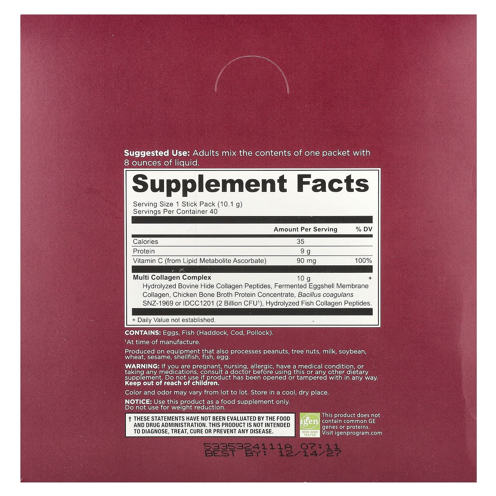 Ancient Nutrition, Multi Collagen Protein, 40 Single Stick Packs, 0.36 oz (10.1 g) Each