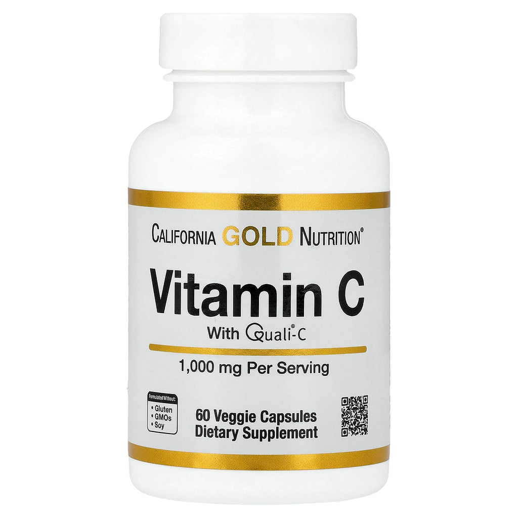 California Gold Nutrition, Vitamin C, Quali®-C, 1,000 mg, 60 Veggie Capsules