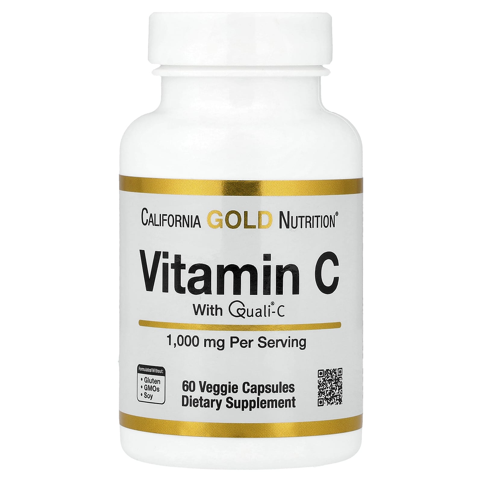 California Gold Nutrition, Vitamin C, Quali®-C, 1,000 mg, 60 Veggie Capsules