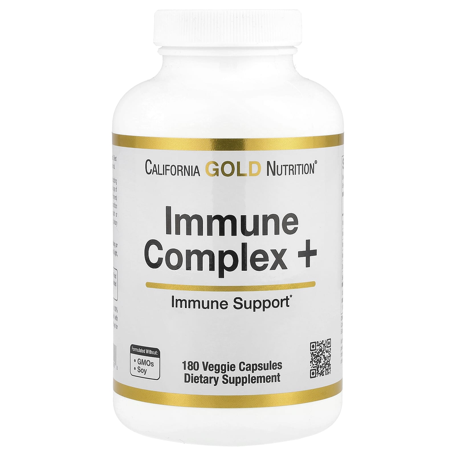 California Gold Nutrition, Immune Complex + 7, with A, C, D, B6, Zinc, Selenium & Beta Glucan, 180 Veggie Capsules