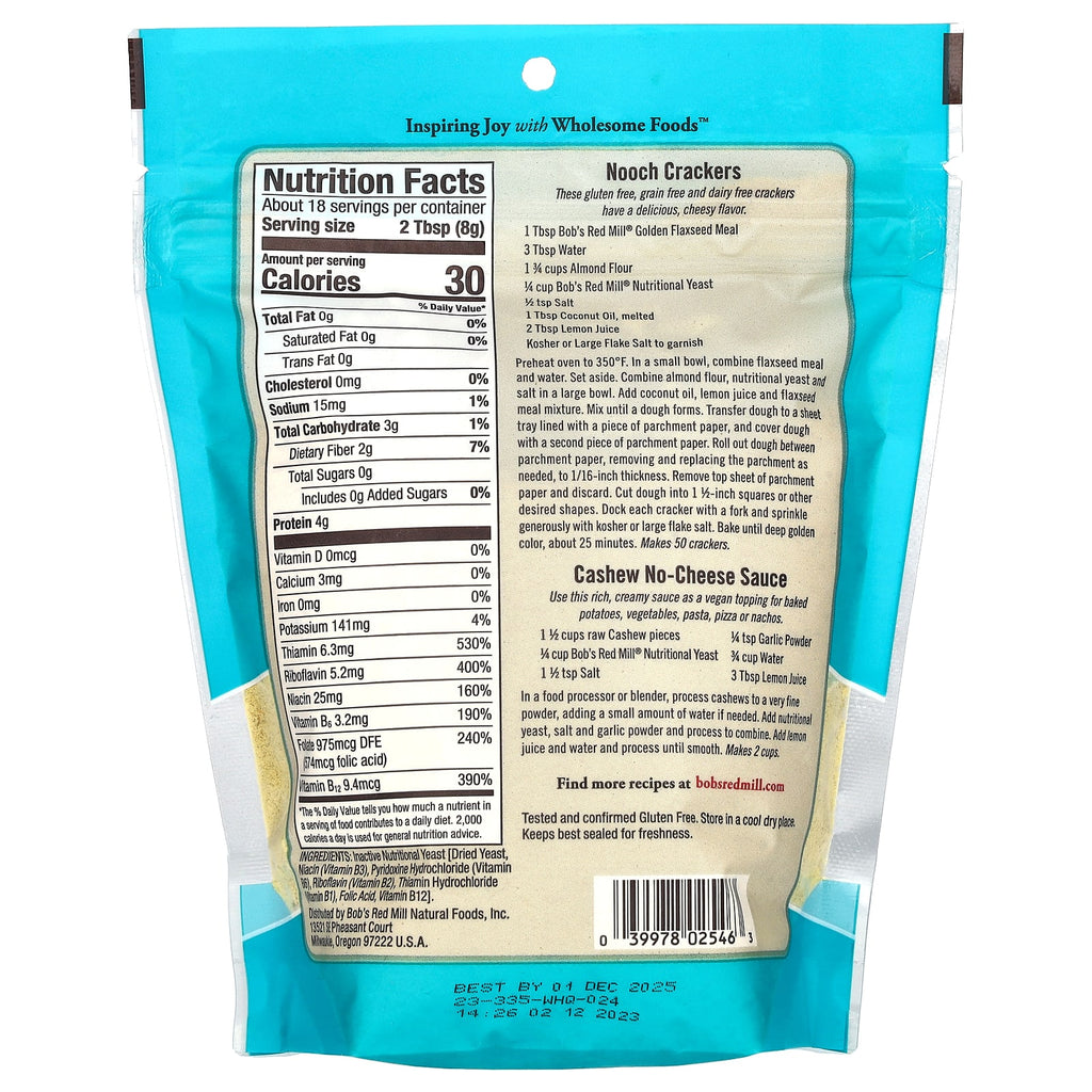 Bob's Red Mill, Large Flake Nutritional Yeast, Gluten Free, 5 oz (142 g)