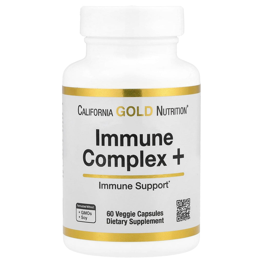 California Gold Nutrition, Immune Complex + 7, with A, C, D, B6, Zinc, Selenium & Beta Glucan, 60 Veggie Capsules