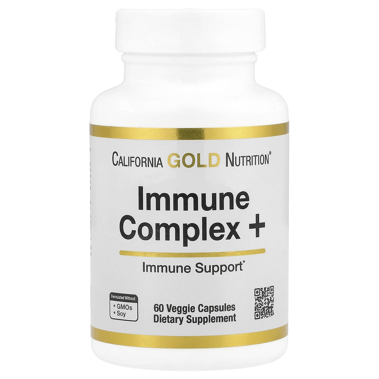 California Gold Nutrition, Immune Complex + 7, with A, C, D, B6, Zinc, Selenium & Beta Glucan, 60 Veggie Capsules