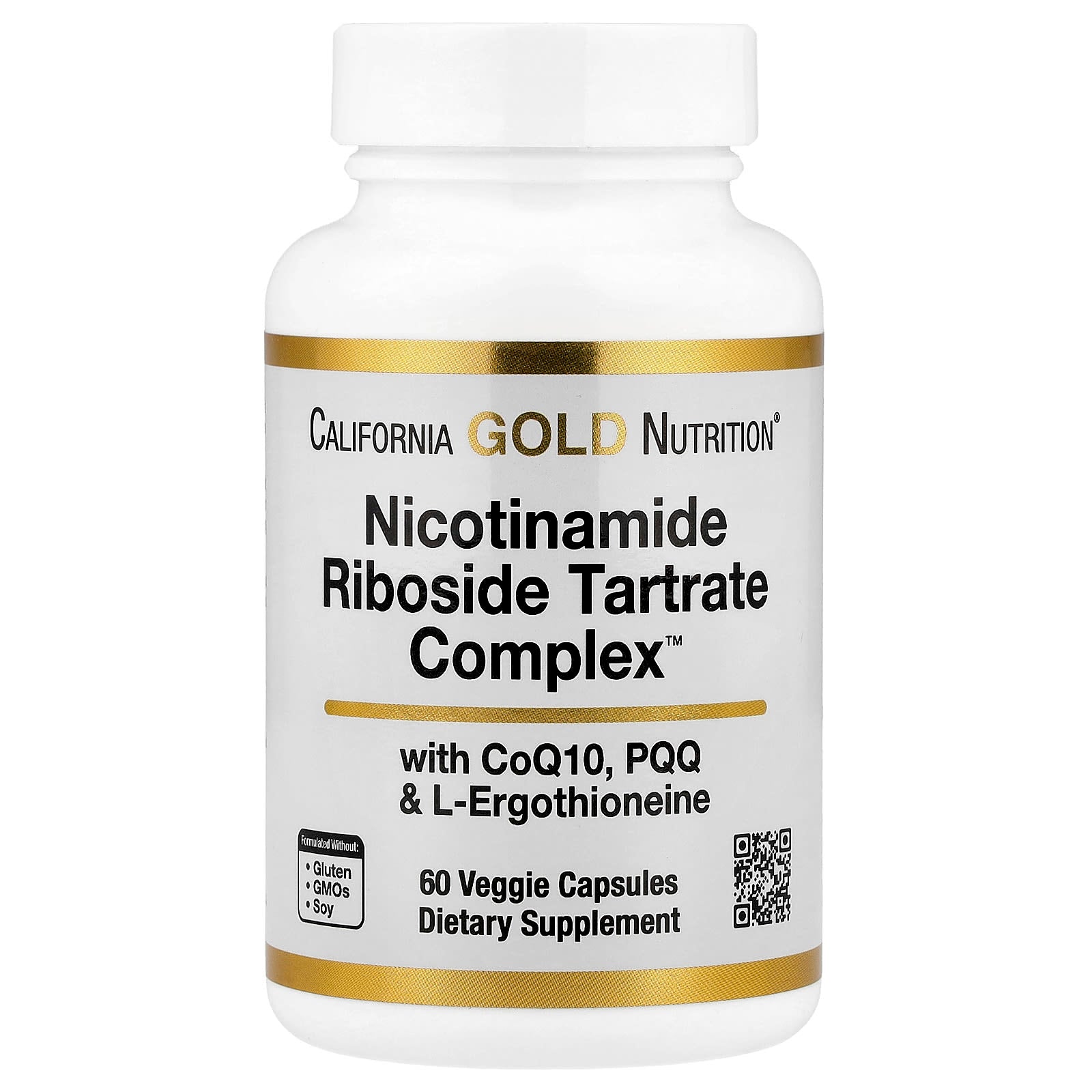 California Gold Nutrition, Nicotinamide Riboside Tartrate (NRT) Complex, 60 Veggie Capsules
